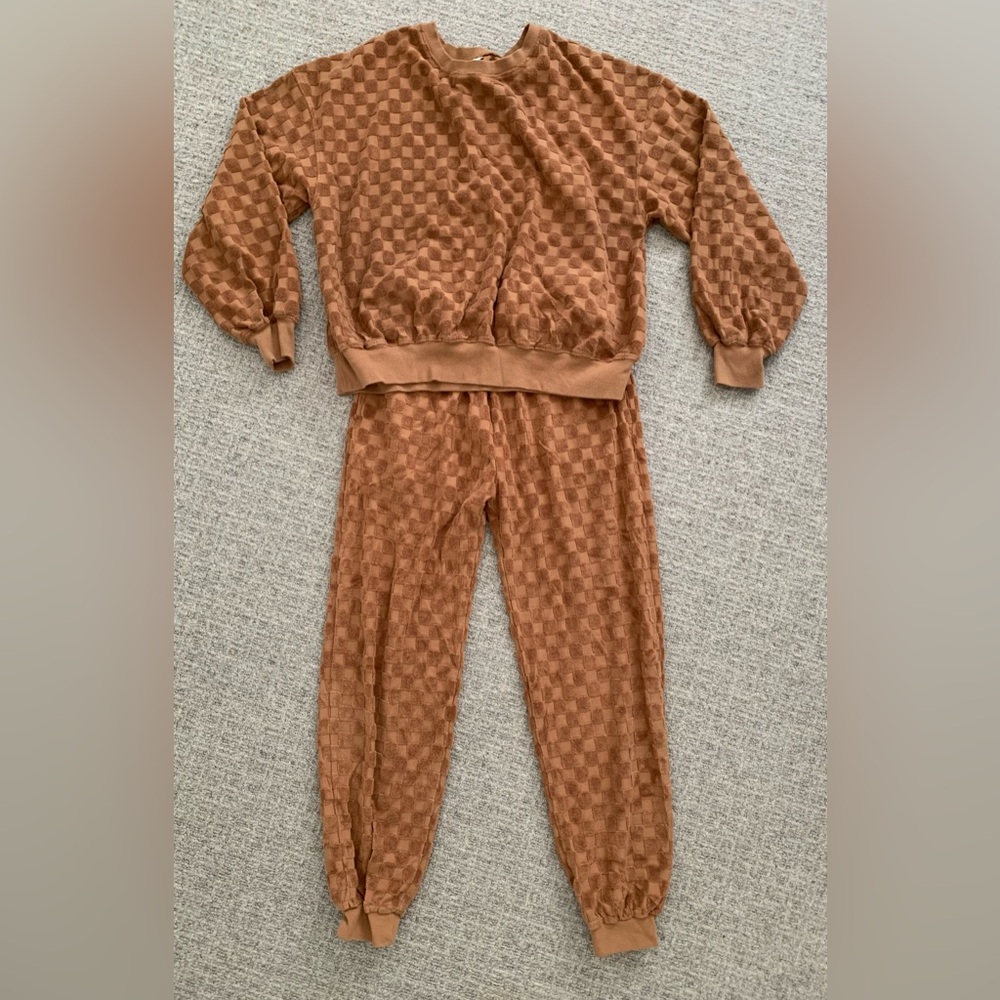 Rylee + Cru Womens Checker Sweatsuit